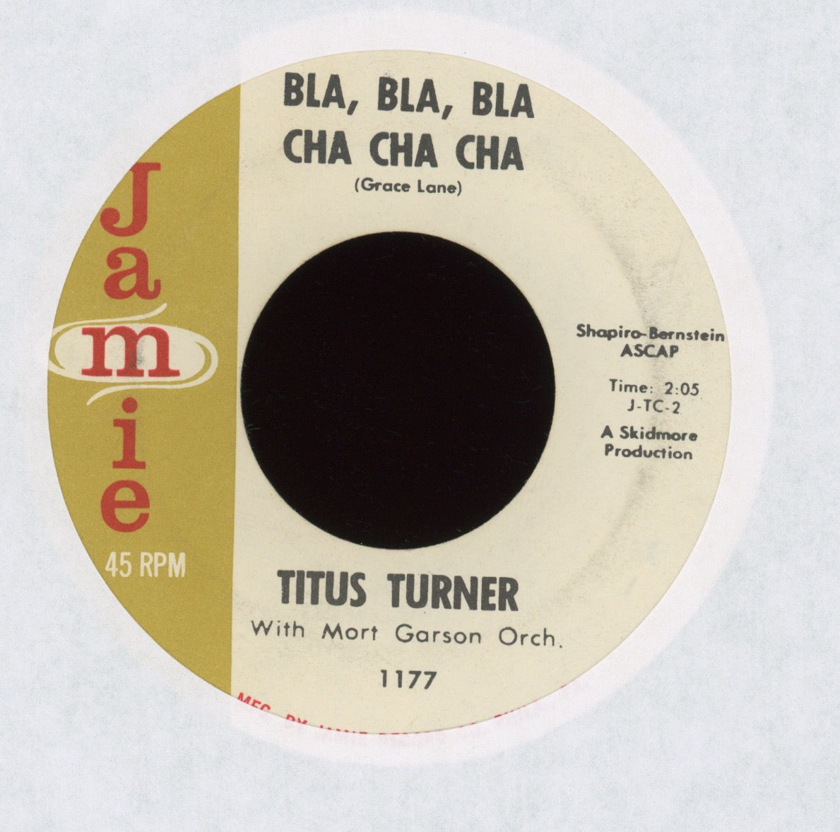 Titus Turner - Bla, Bla, Bla Cha Cha Cha on Jamie R&B Popcorn 45