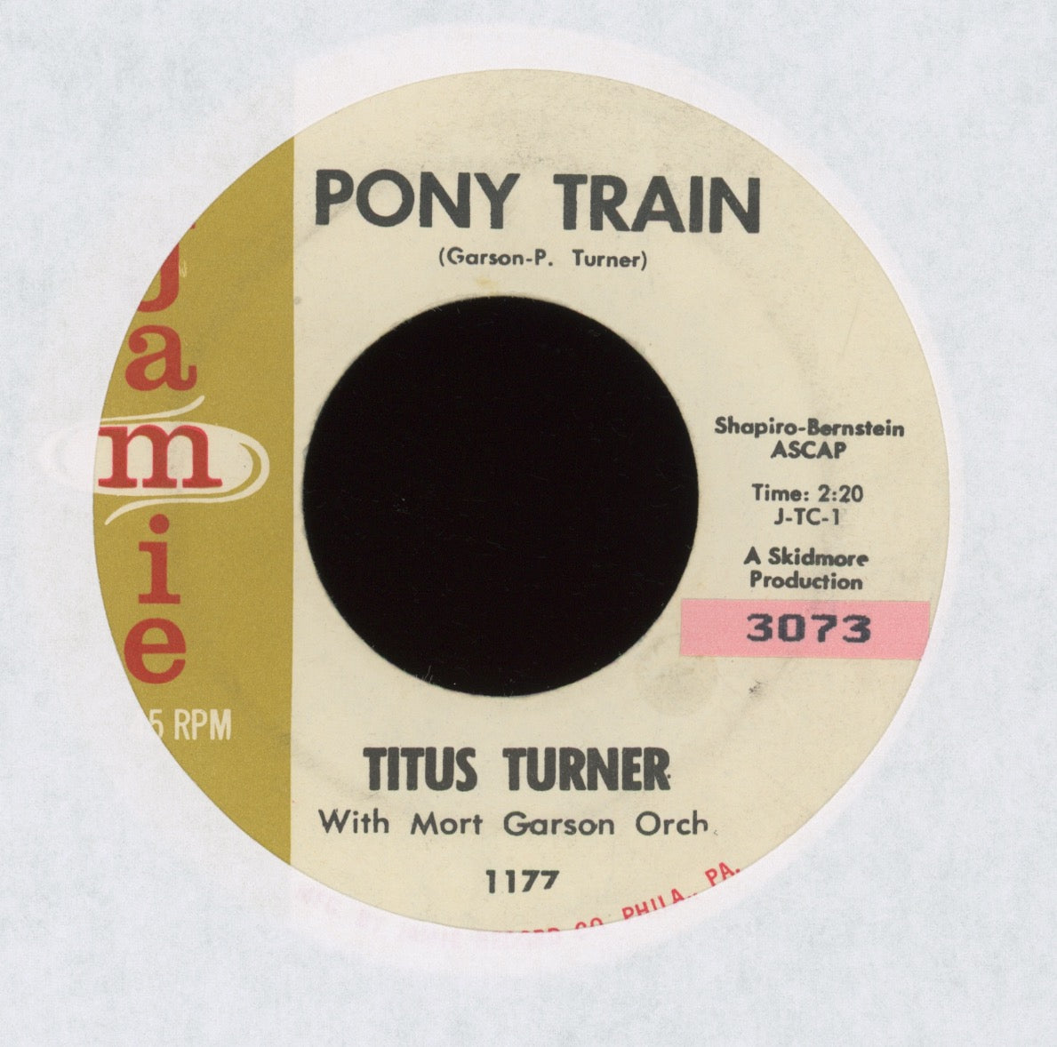 Titus Turner - Bla, Bla, Bla Cha Cha Cha on Jamie R&B Popcorn 45