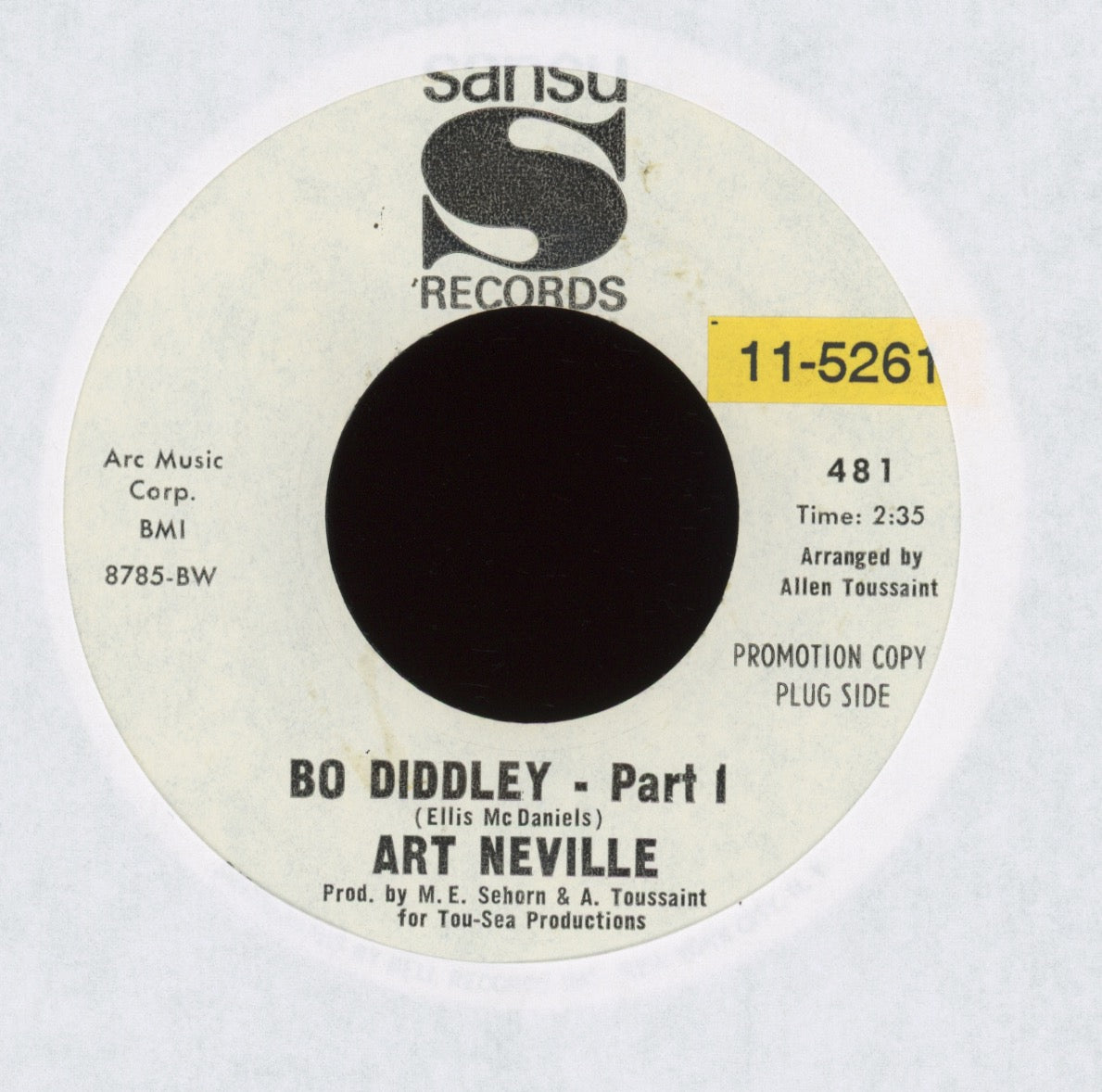 Art Neville - Bo Diddley on Sansu Promo Funk 45