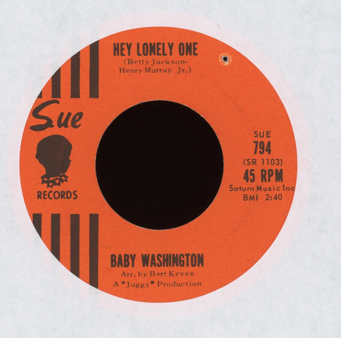 Baby Washington - Hey Lonely One on Sue Northern Soul 45