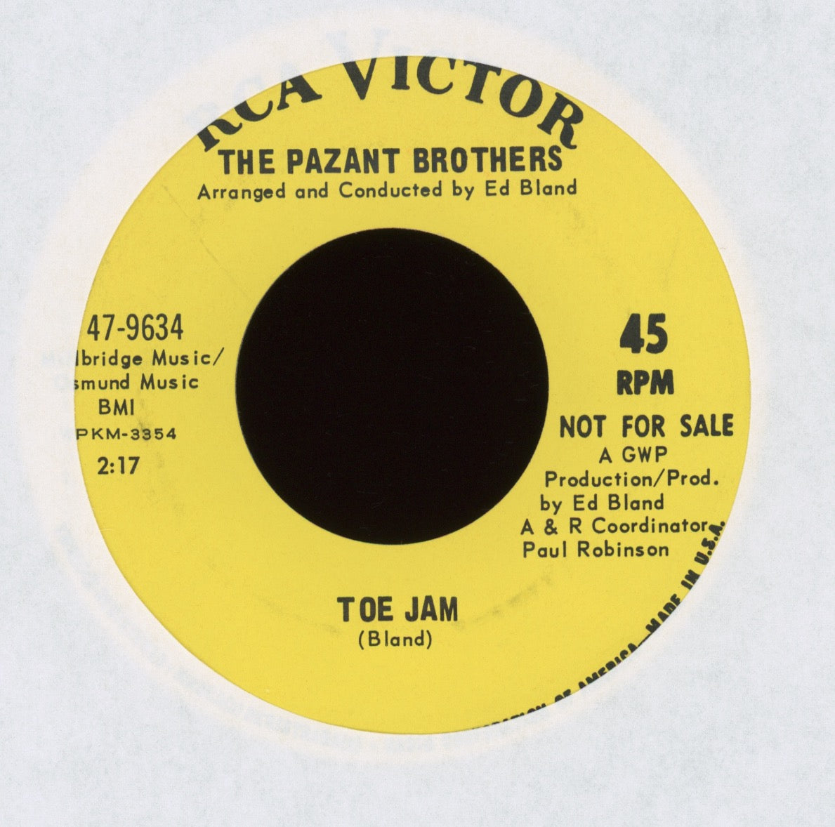 The Pazant Brothers - Skunk Juice on RCA Promo Funk 45