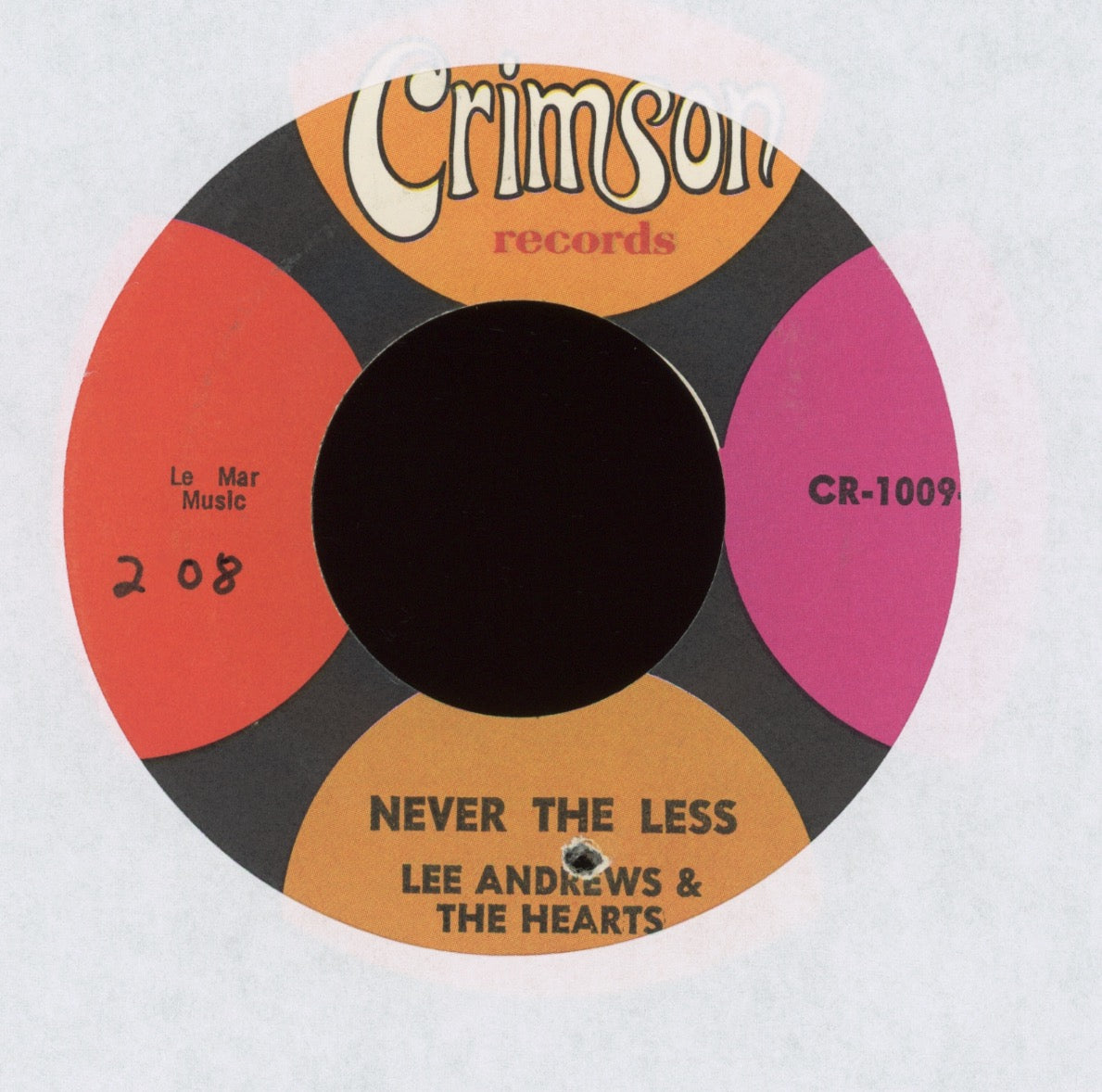 Lee Andrews & The Hearts - Never The Less on Crimson Northern Soul 45