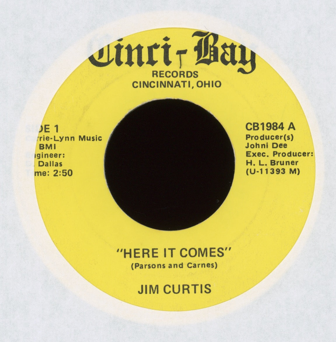 Jim Curtis - Voice in the Wind on Cinci-Bay Modern Soul 45 Vocoder