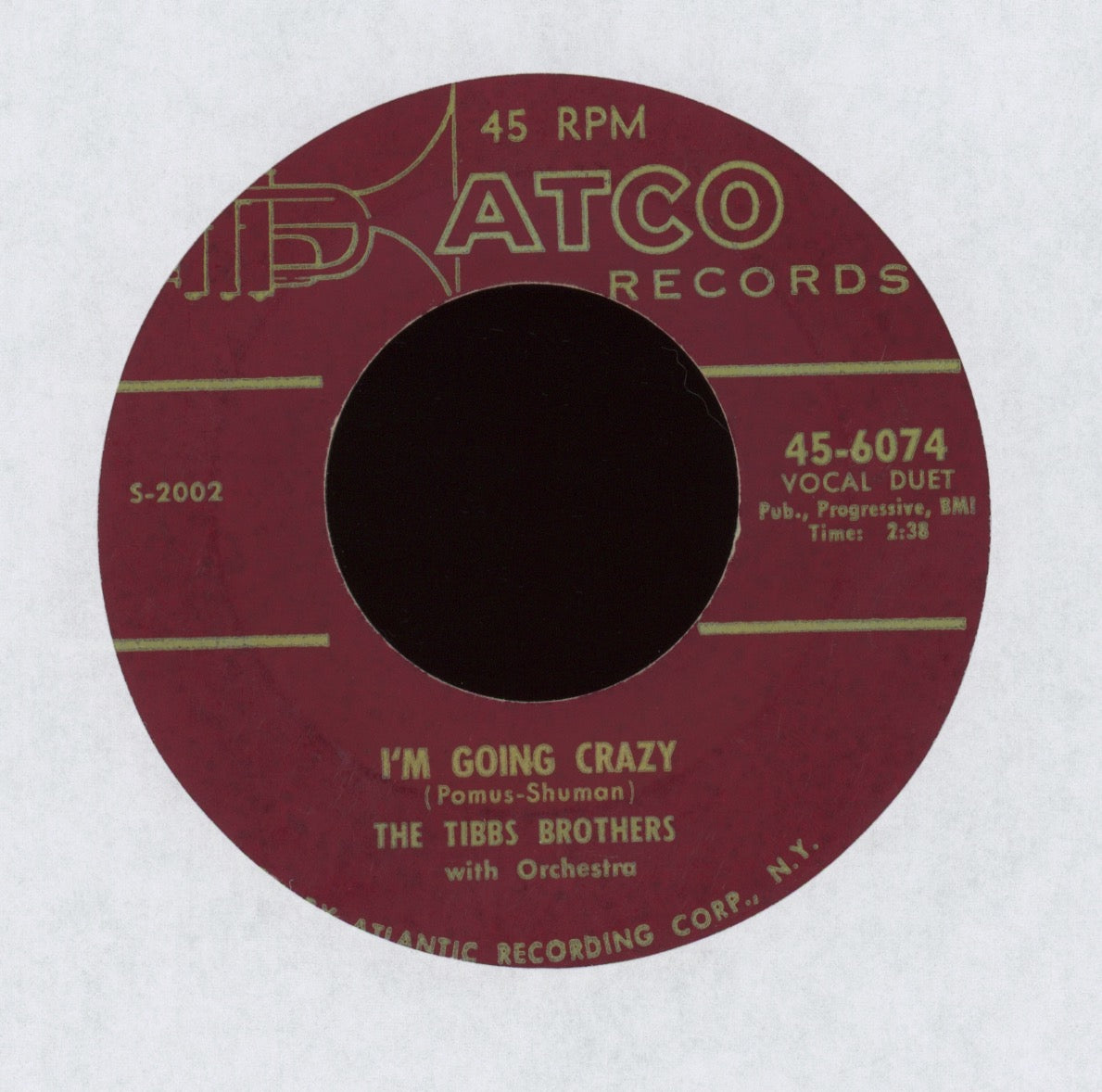 The Tibbs Brothers - (Wake Up) Miss Rip Van Winkle on Atco R&B Rocker 45