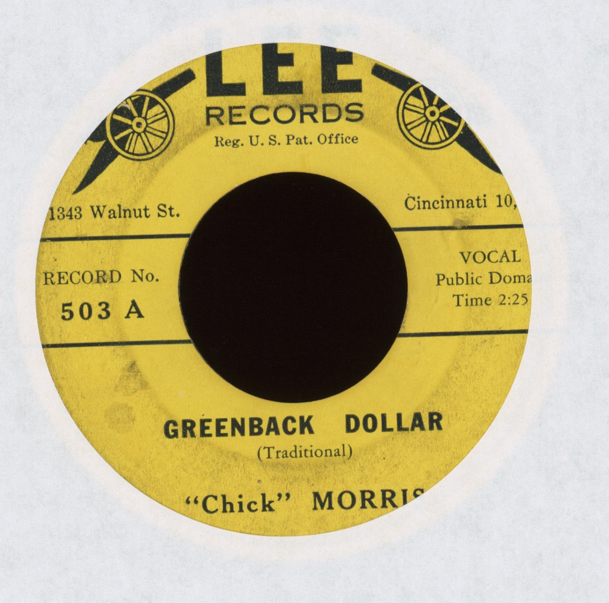 Chick Morris - Greenback Dollar on Lee Rockabilly 45