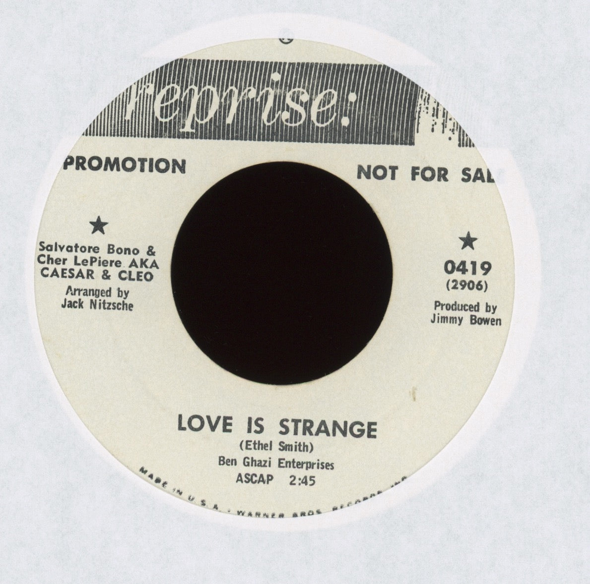 Caesar & Cleo - Love Is Strange on Reprise Promo Pop Rock 45