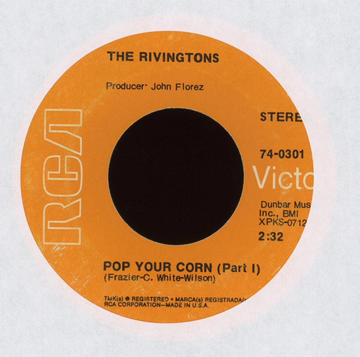 The Rivingtons - Pop Your Corn on RCA Soul Funk 45