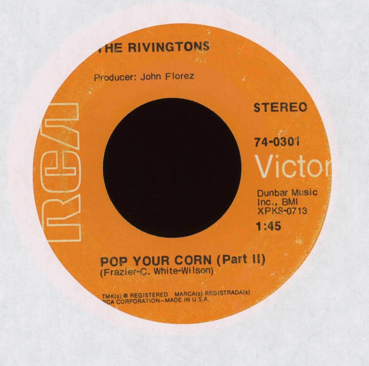 The Rivingtons - Pop Your Corn on RCA Soul Funk 45