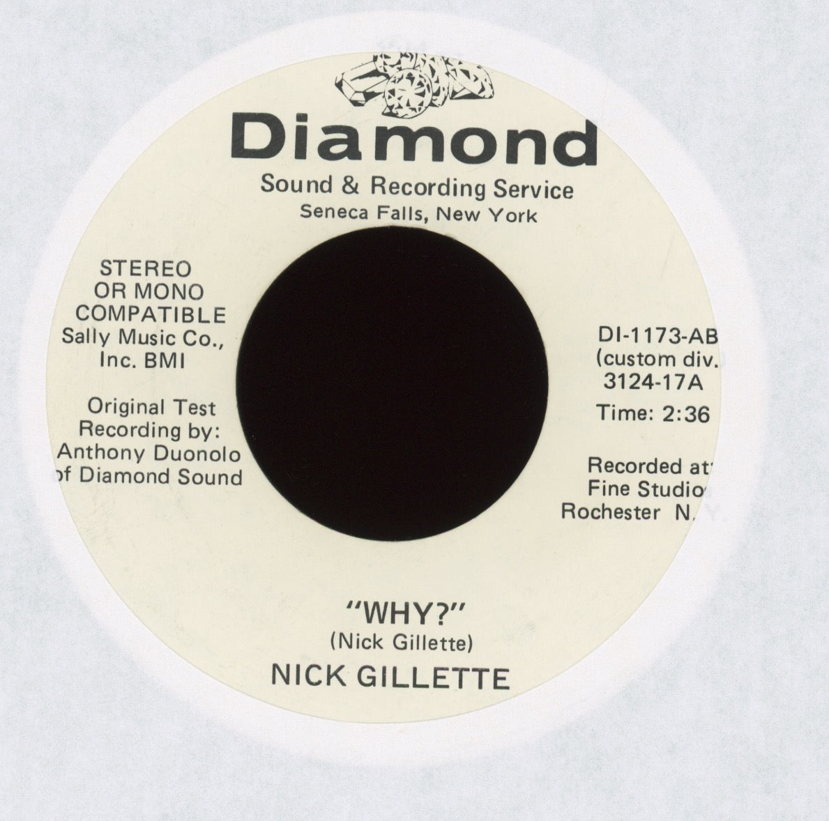 Nick Gillette - Why? on Diamond Promo Psych Soul 45