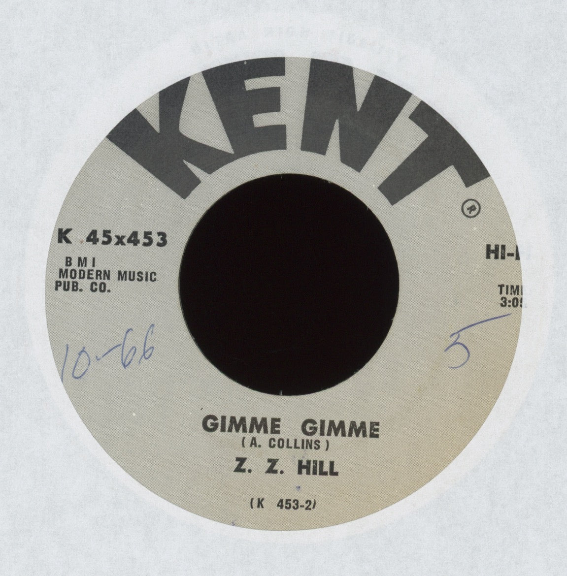 Z.Z. Hill - Gimme Gimme on Kent Northern Soul 45