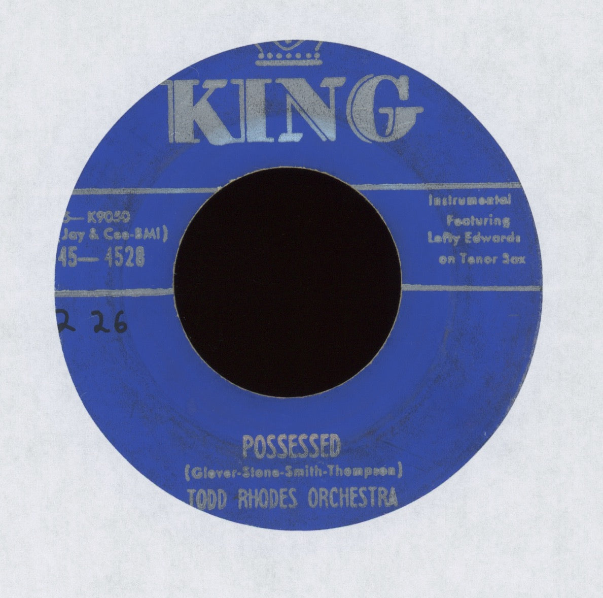 The Todd Rhodes Orchestra - Rocket 69 on King Jump Blues 45