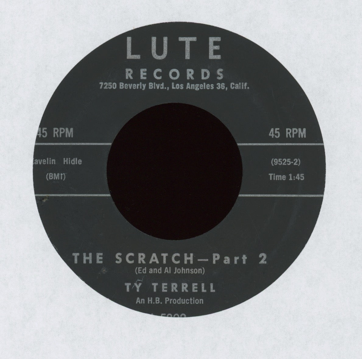 Ty Terrell Leonard - The Scratch on Lute R&B 45
