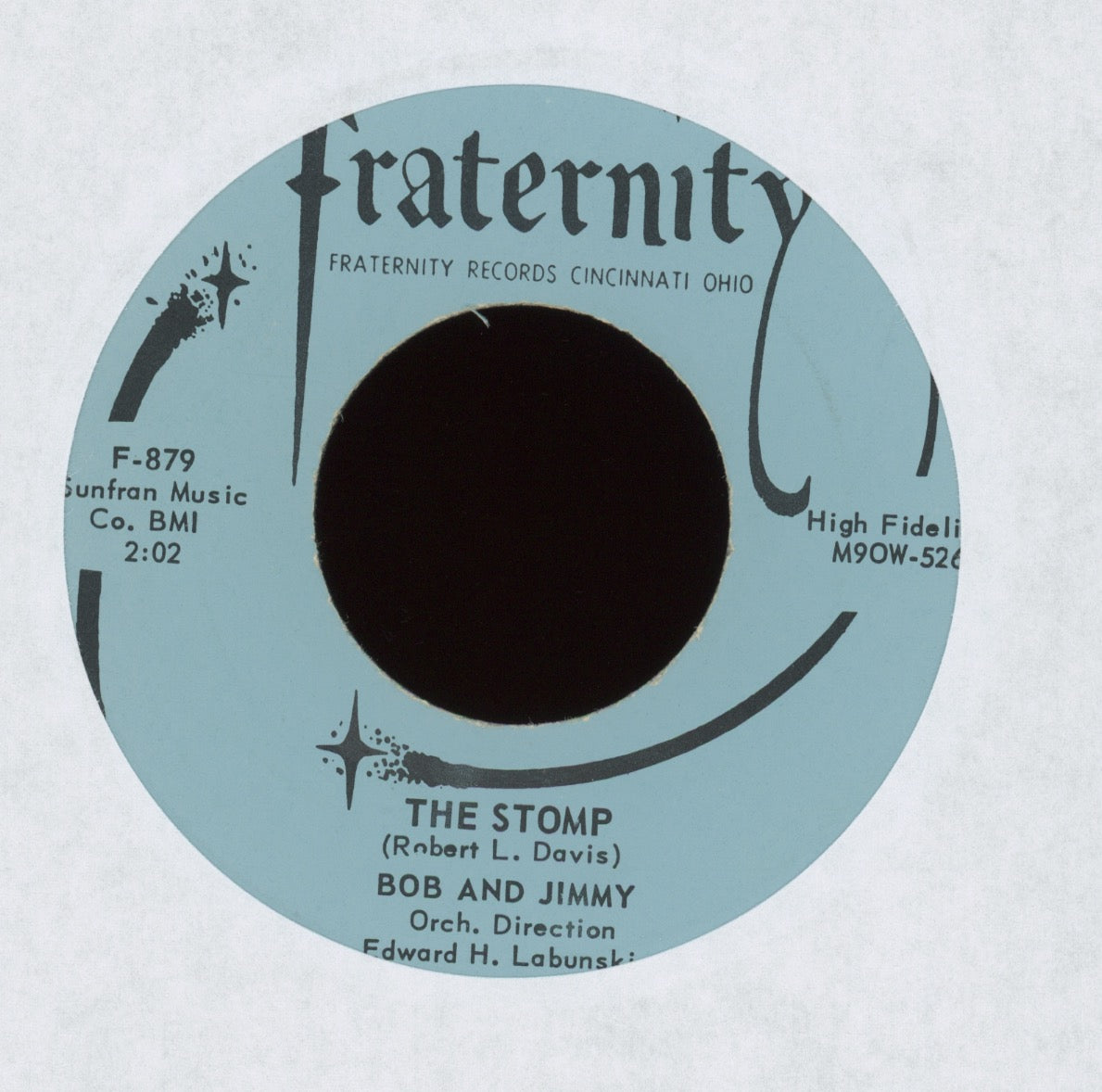 Bob and Jimmy - The Stomp on Fraternity R&B 45