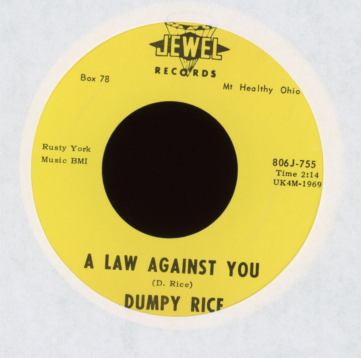 Denzil Dumpy Rice - Teacha on Jewel Jazz Funk 45