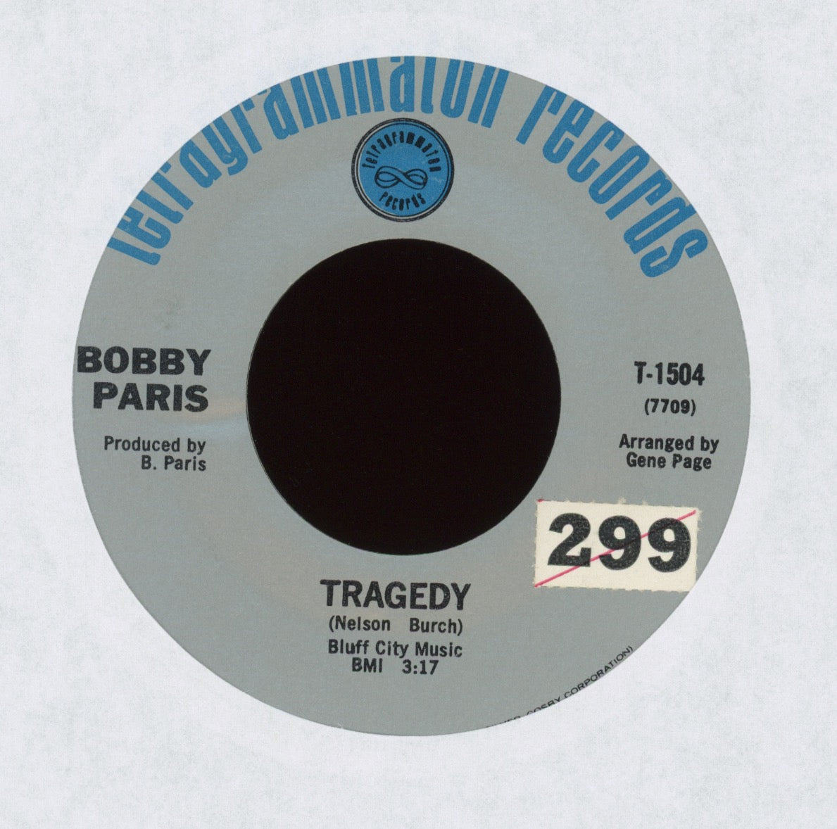 Bobby Paris - Per-So-Nal-Ly on Tetragrammaton Northern Soul 45