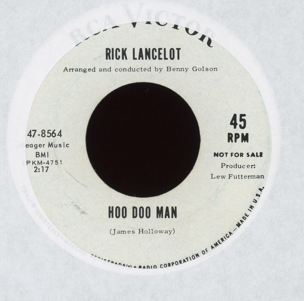 Rick Lancelot - Heartbreak Train / Hoo Doo Man on RCA Promo Northern Soul 45