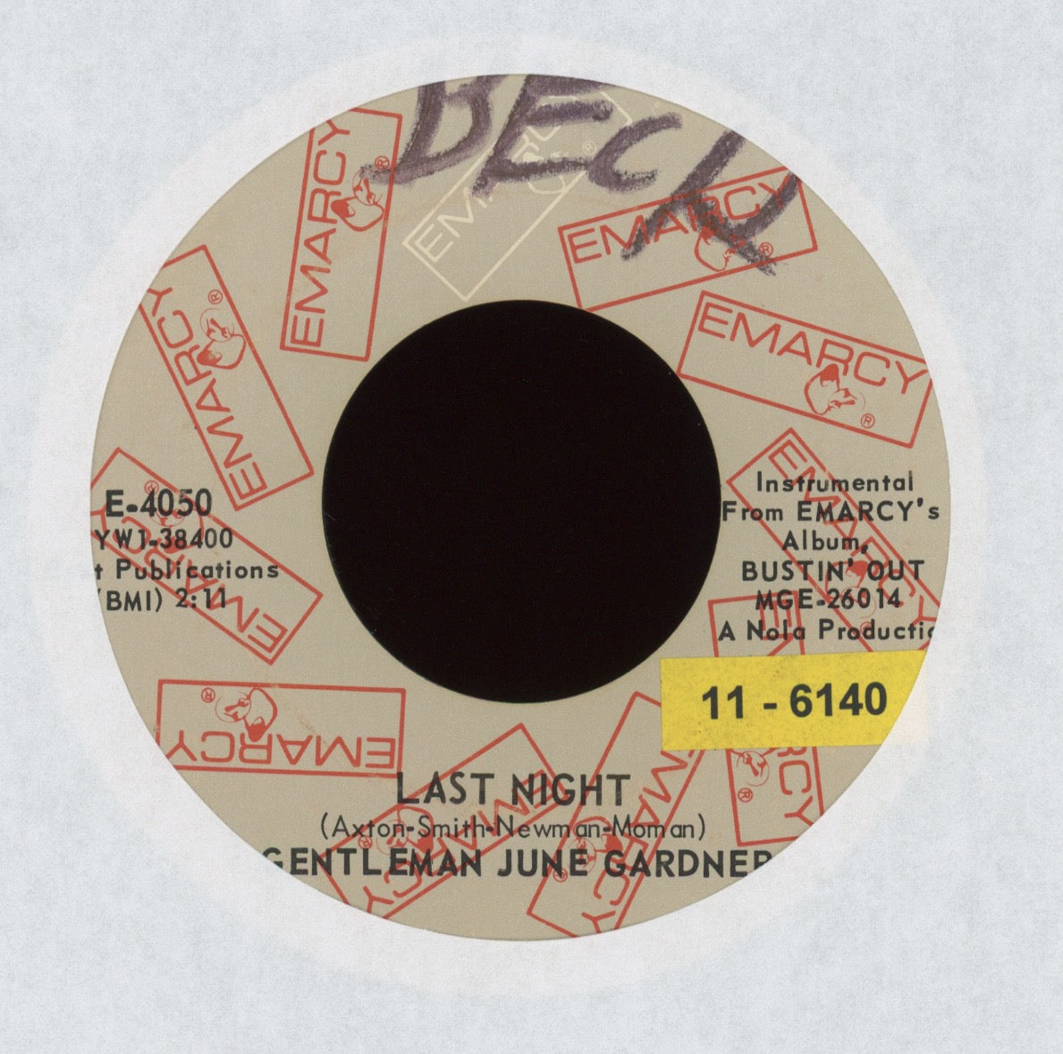 Gentlemen June Gardner - It's Gonna Rain on Emarcy Mod Soul 45