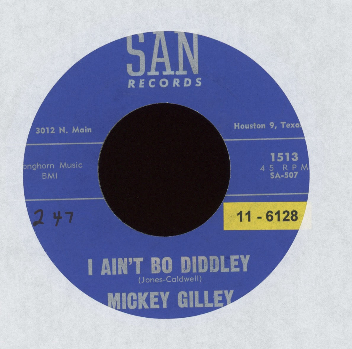 Mickey Gilley - I Ain't Bo Diddley on SAN Rockabilly 45