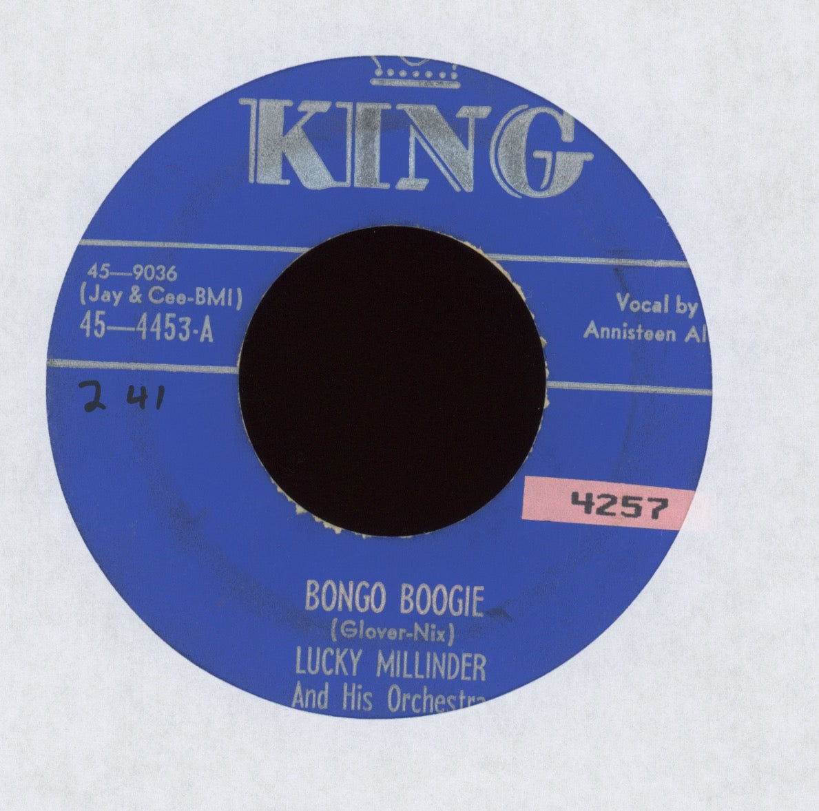 Lucky Millinder And His Orchestra - Bongo Boogie on King Jump Blues 45