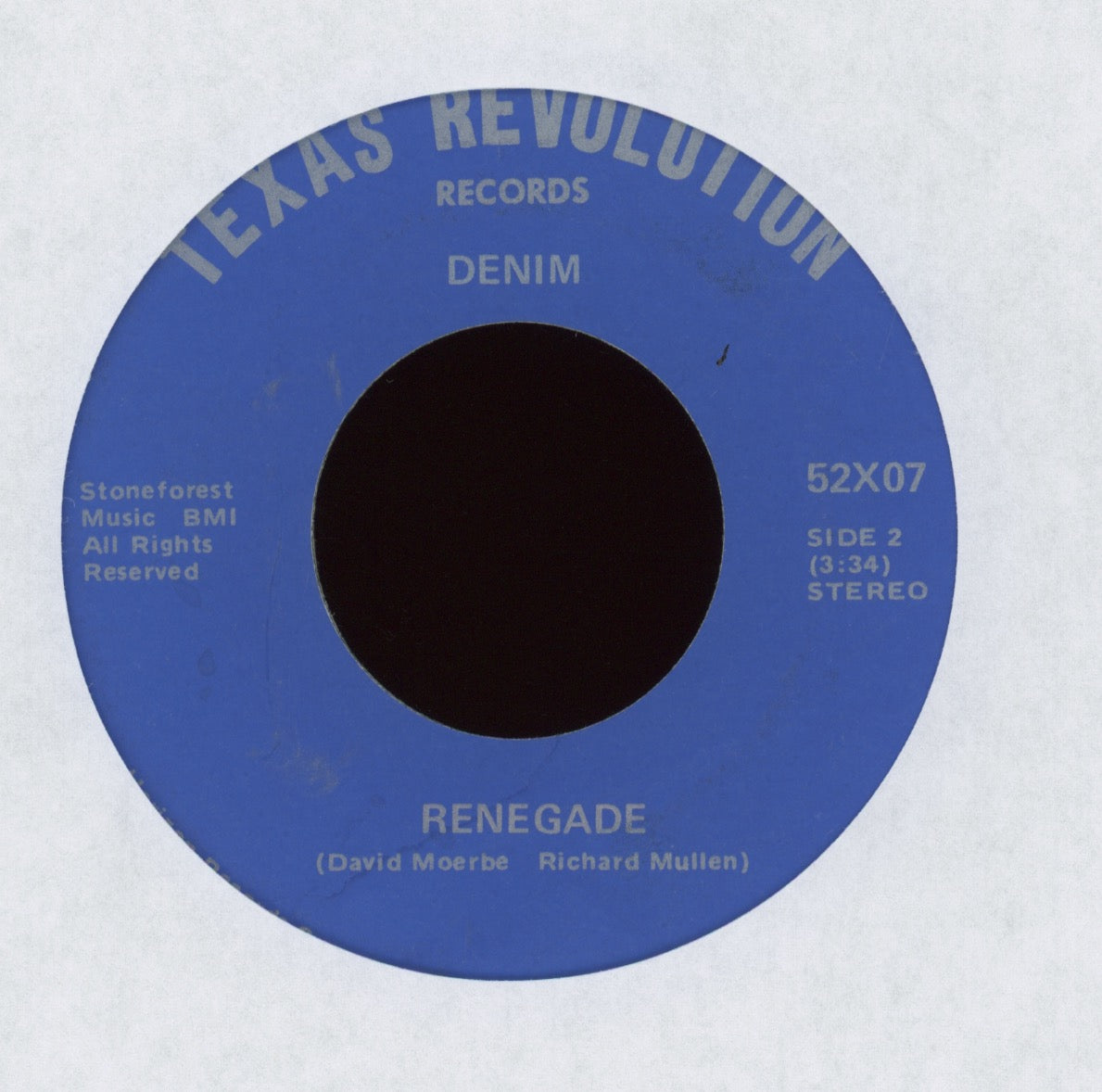 Denim - Roll On Santa Fe on Texas Revolution Rock 45