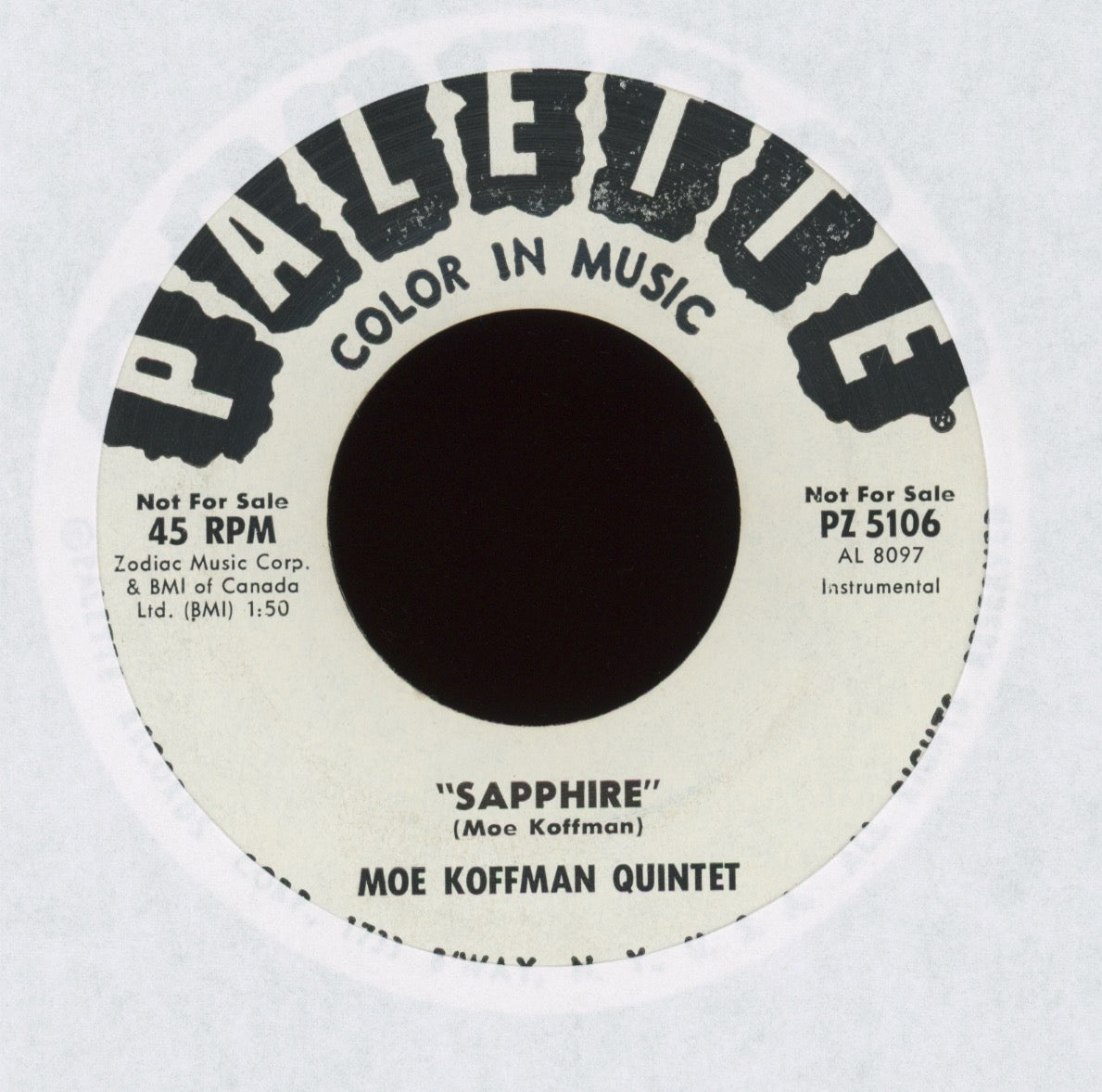 Moe Koffman Quintet - Cool Ghoul on Palette Promo R&B Mod Halloween 45