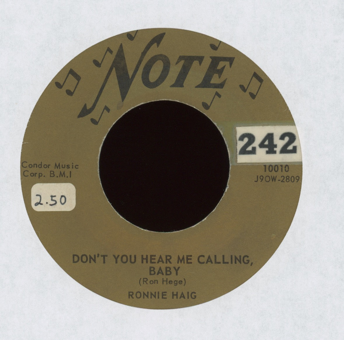 Ronnie Haig - Don't You Hear Me Calling, Baby on Note Rockabilly 45