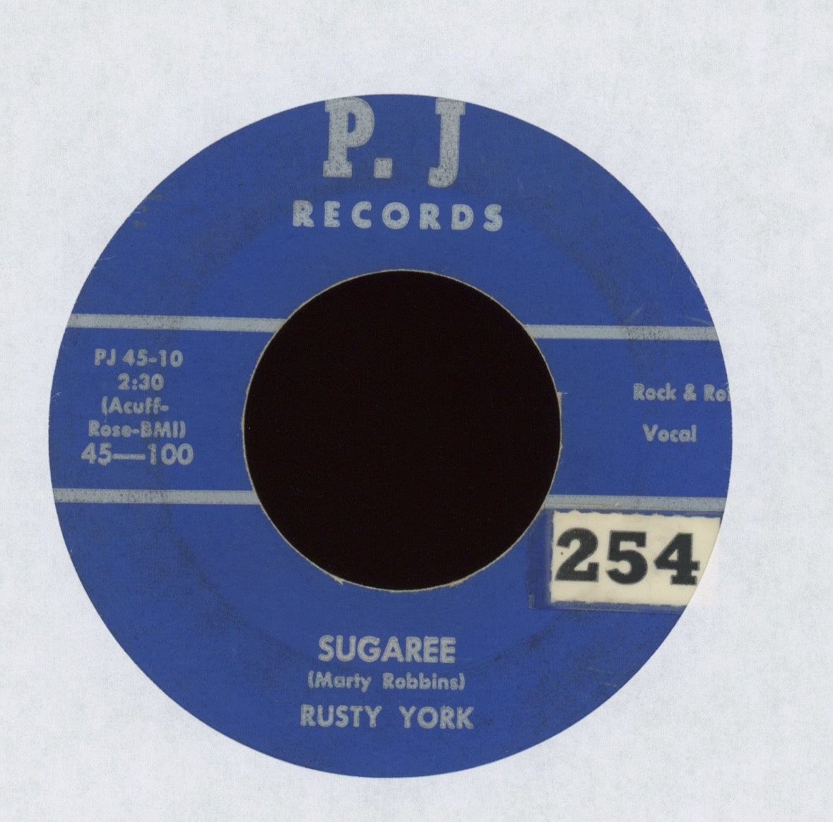 Rusty York - Sugaree on PJ Rockabilly 45