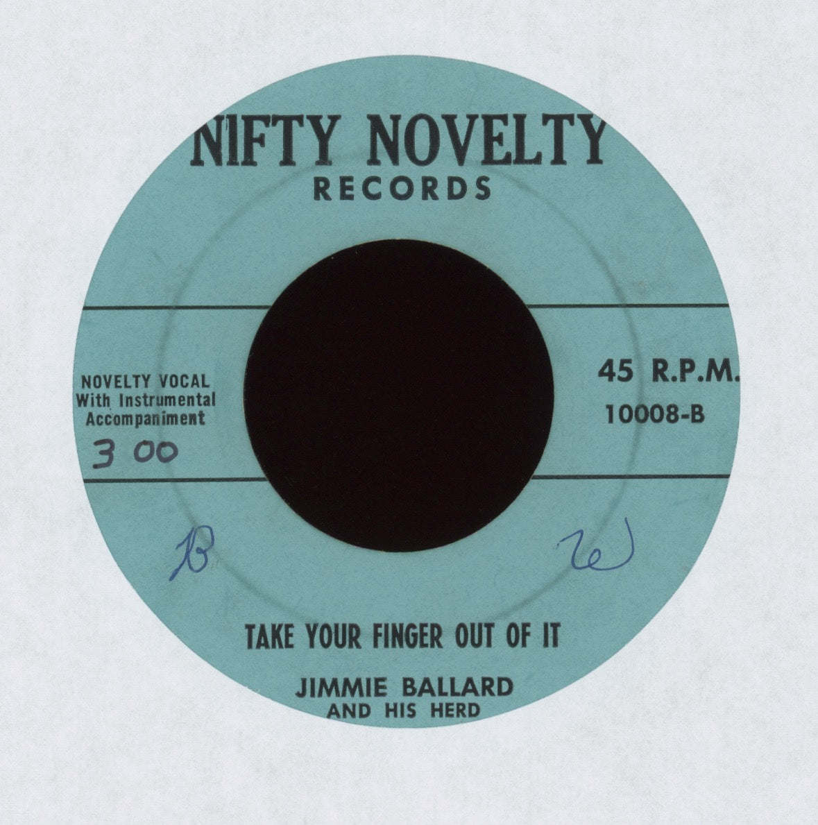 Jimmie Ballard - 'Taint Big Enough / Take Your Finger Out Of It on Nifty Novelty Dirty Country Bop 45