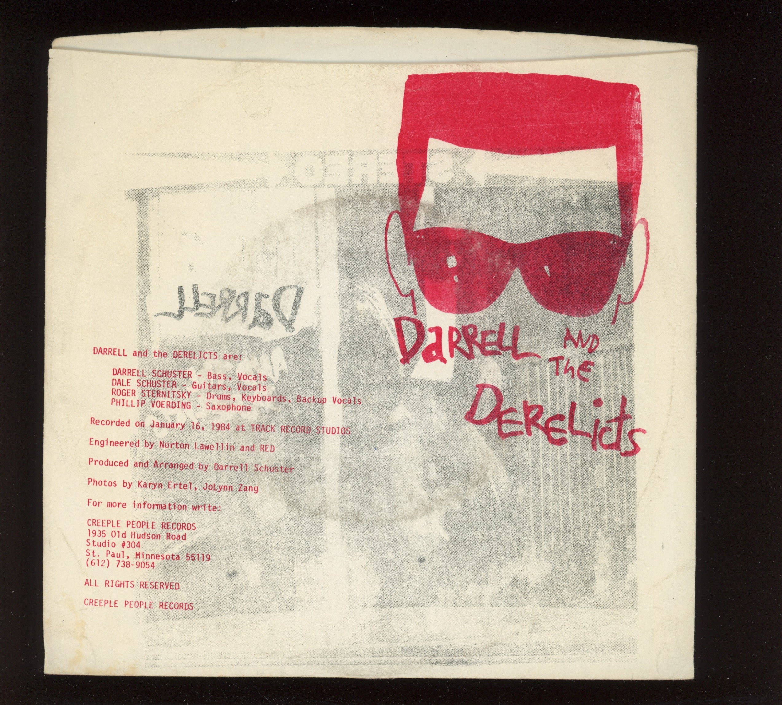 Darrell & The Derelicts - Cadillac on Creeple People Punk 7" With Picture Sleeve