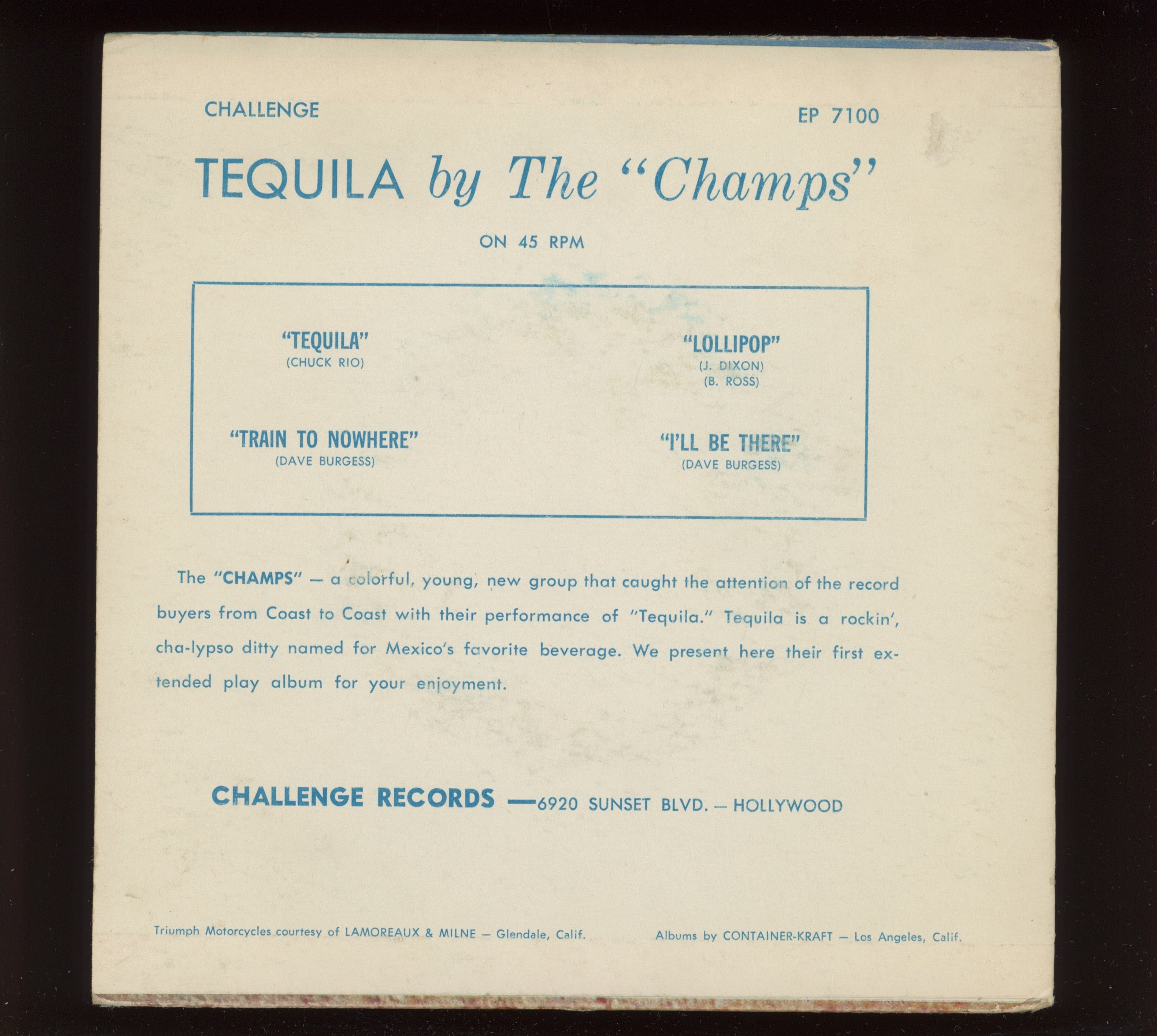The Champs - Tequila on Challenge EP 45 With Cover