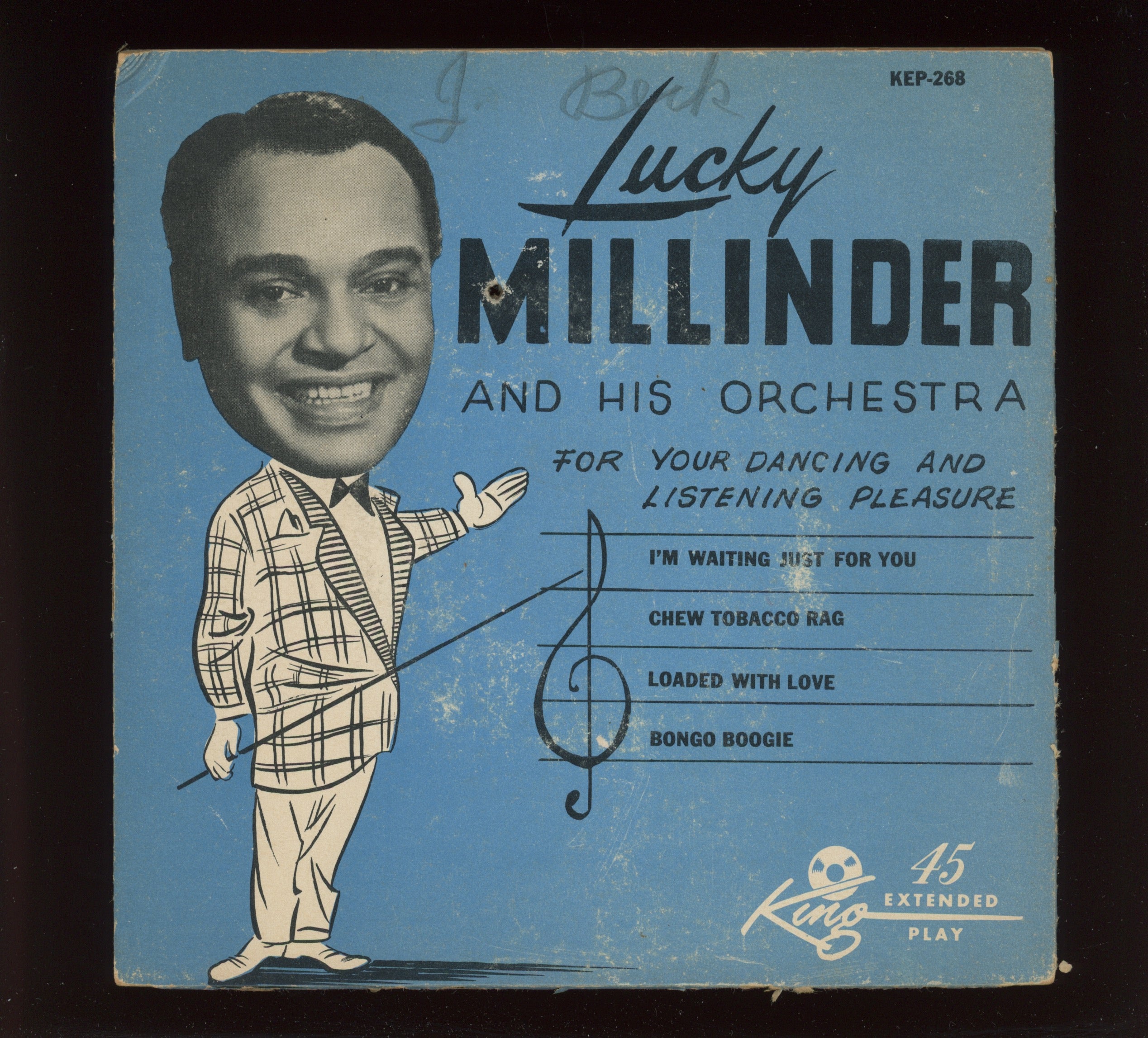 Lucky Millinder And His Orchestra - For Your Dancing & Listening Pleasure on King KEP-268 Jump Blues EP 45 With Cover