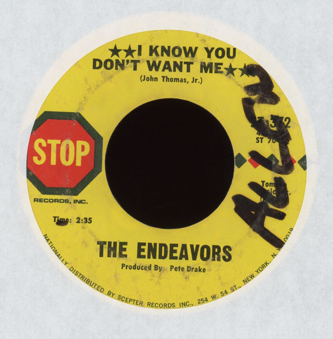 The Endeavors - I Know You Don't Want Me on Stop Soul Funk 45