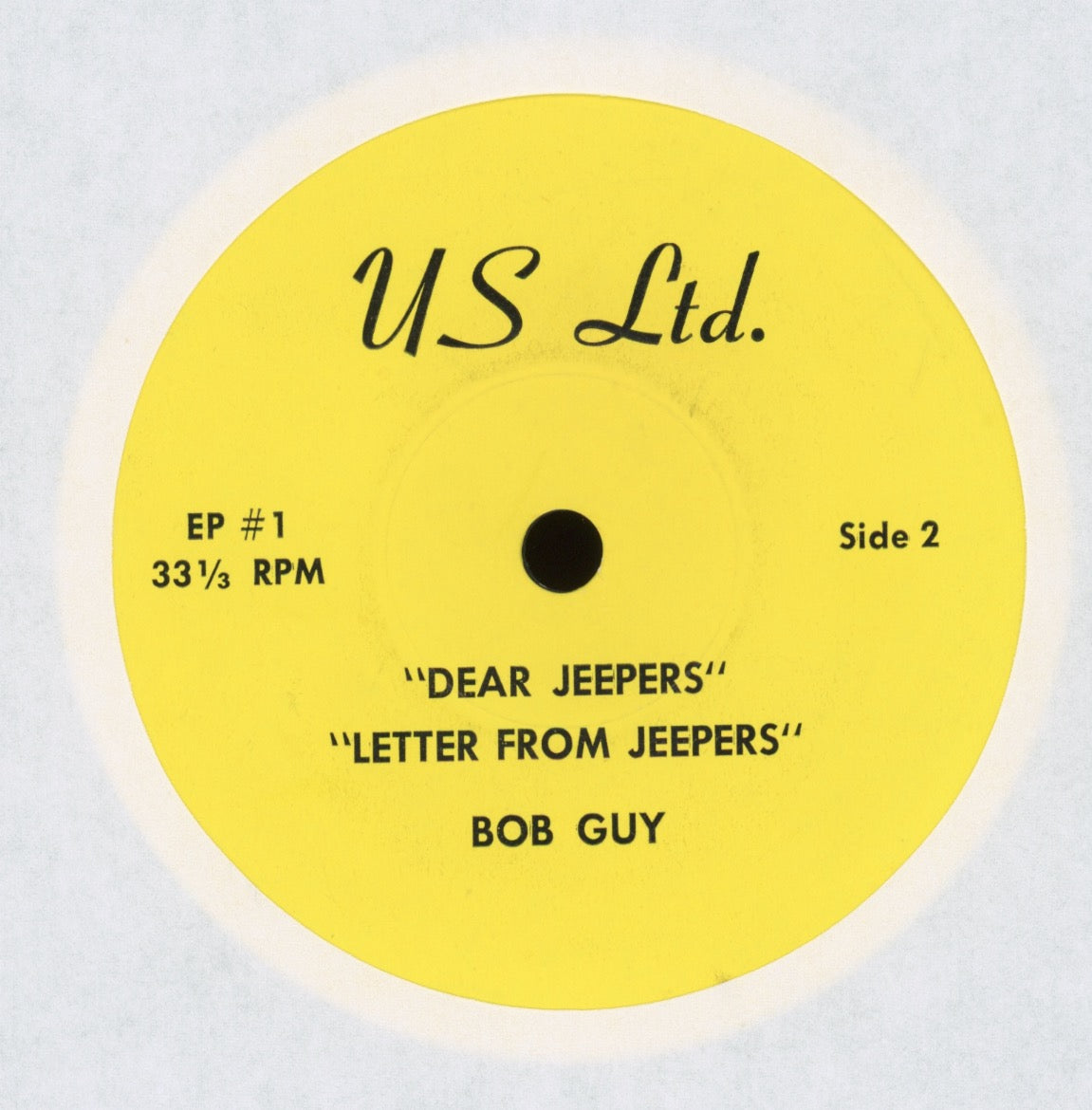 Bob Guy / Burt Boy Wonder Ward - Dear Jeepers on U.S. Ltd Teen Halloween Horror 7"