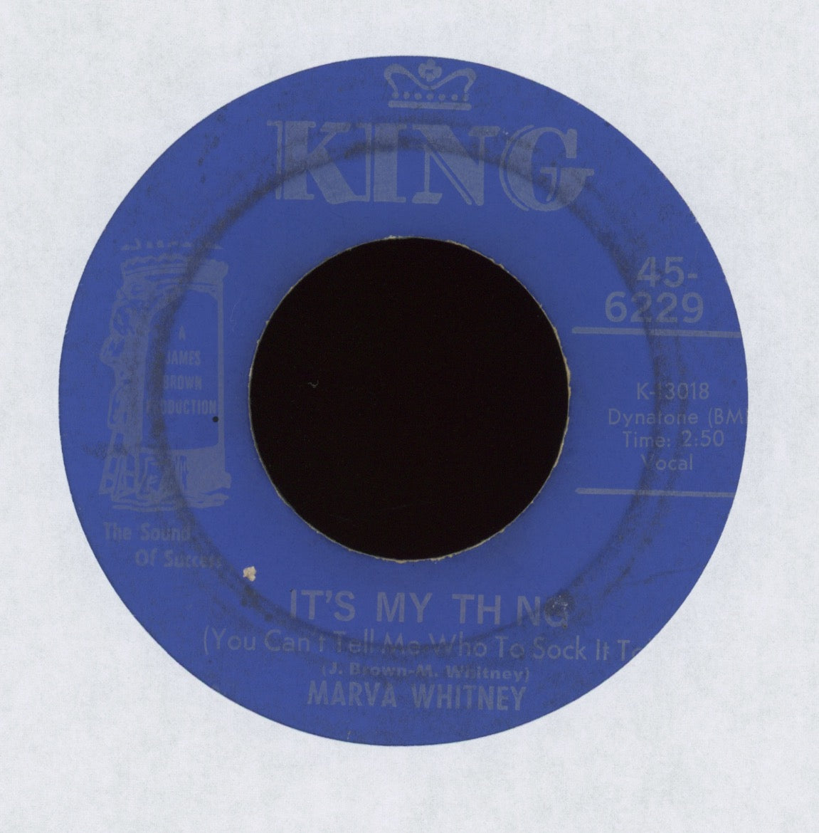 Marva Whitney - It's My Thing (You Can't Tell Me Who To Sock It To) on King Funk 45
