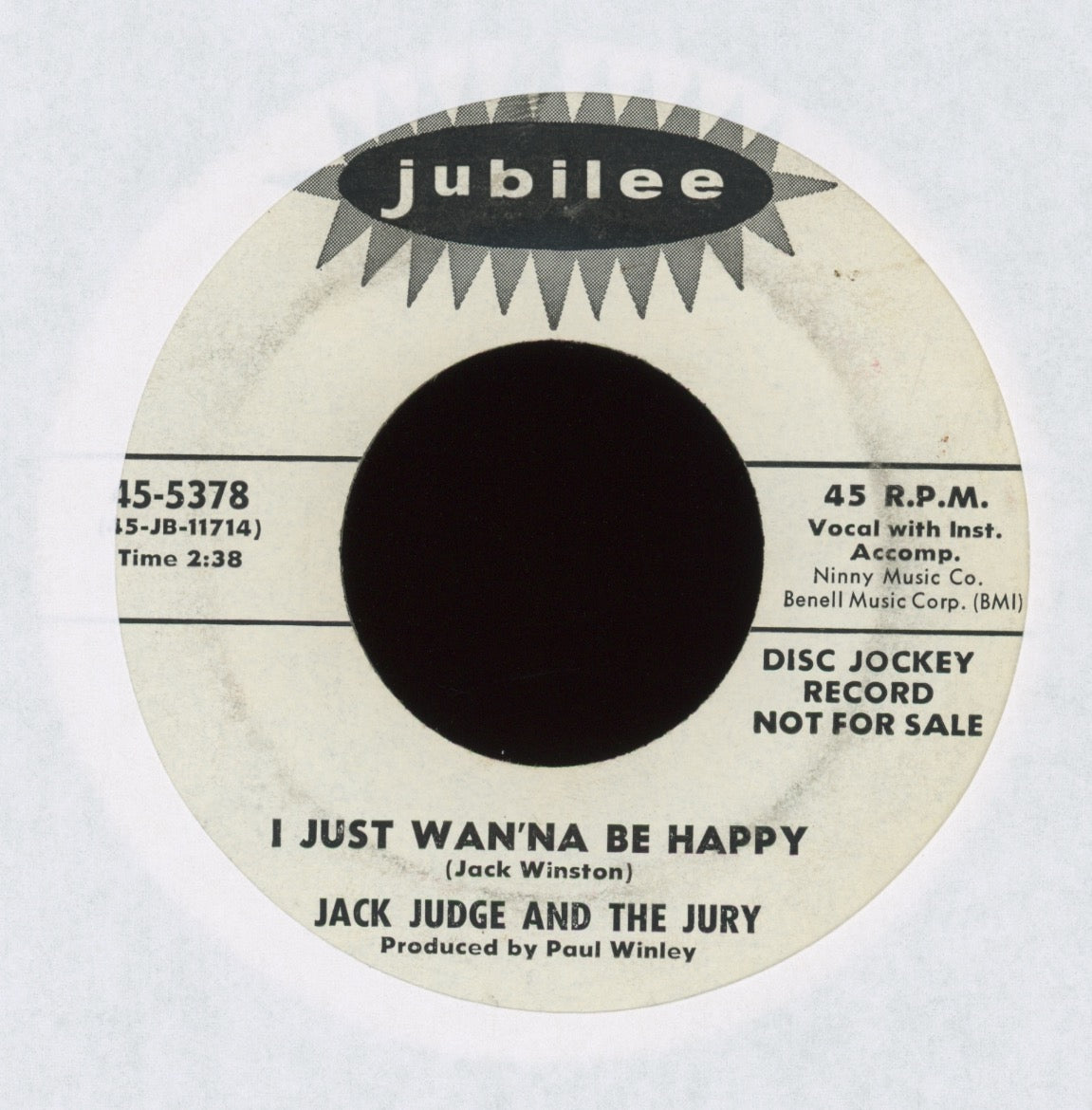 Jack Judge And The Jury - Rock Around The Tombstone on Jubilee Promo Halloween Horror Rocker 45