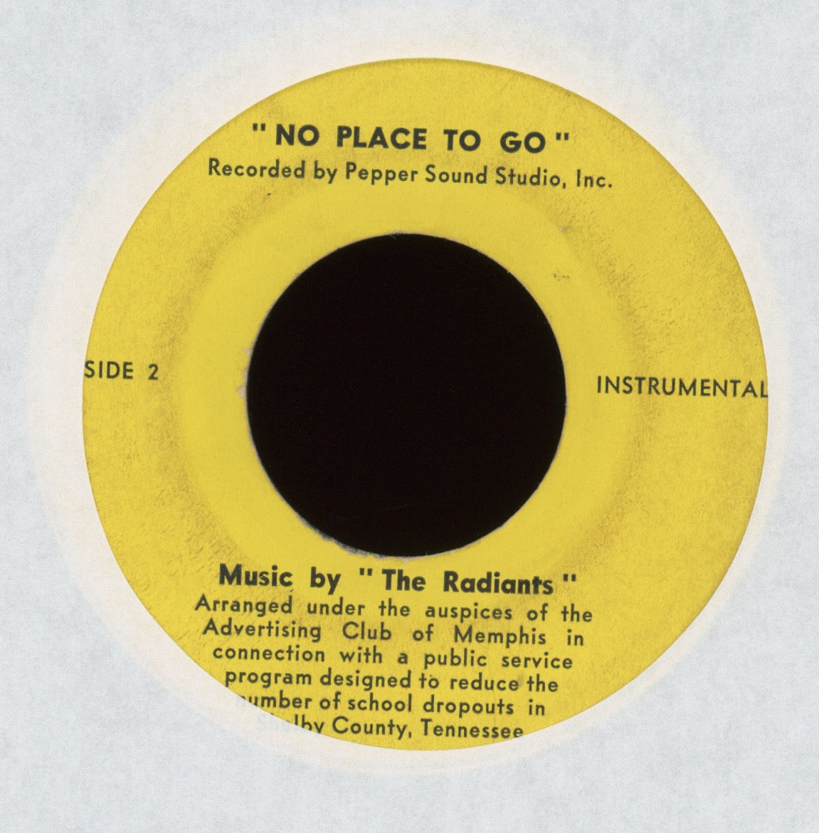 Randy & The Radiants - No Place To Go Public Service Announcement Rock 45