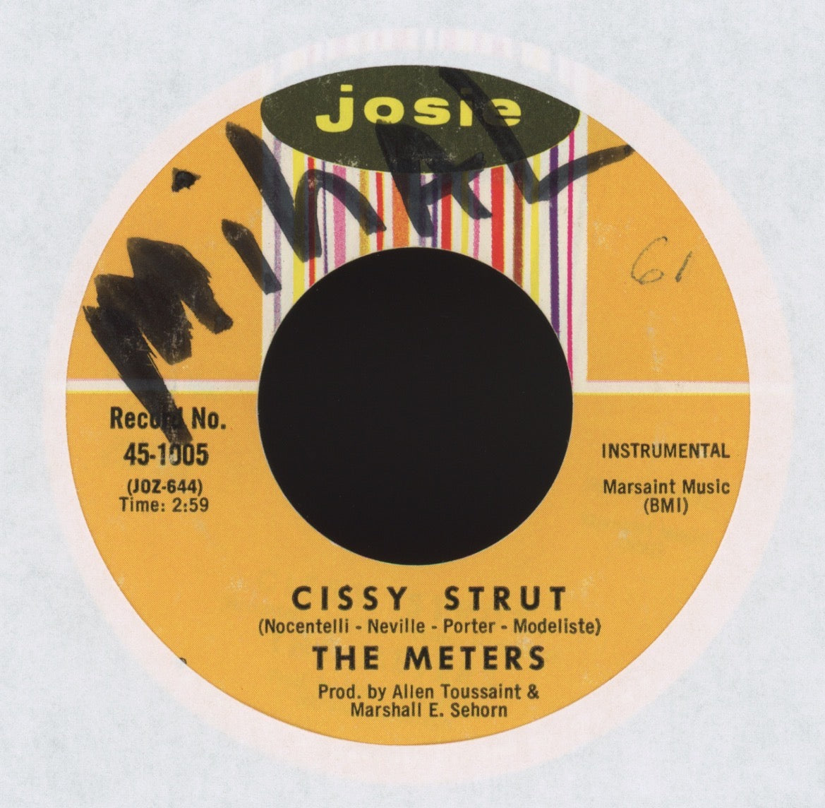 The Meters - Cissy Strut / Here Comes The Meter Man on Josie
