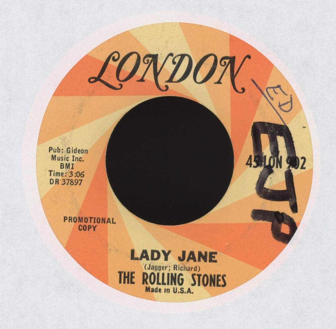 The Rolling Stones - Mothers Little Helper on London Promo Rock 45