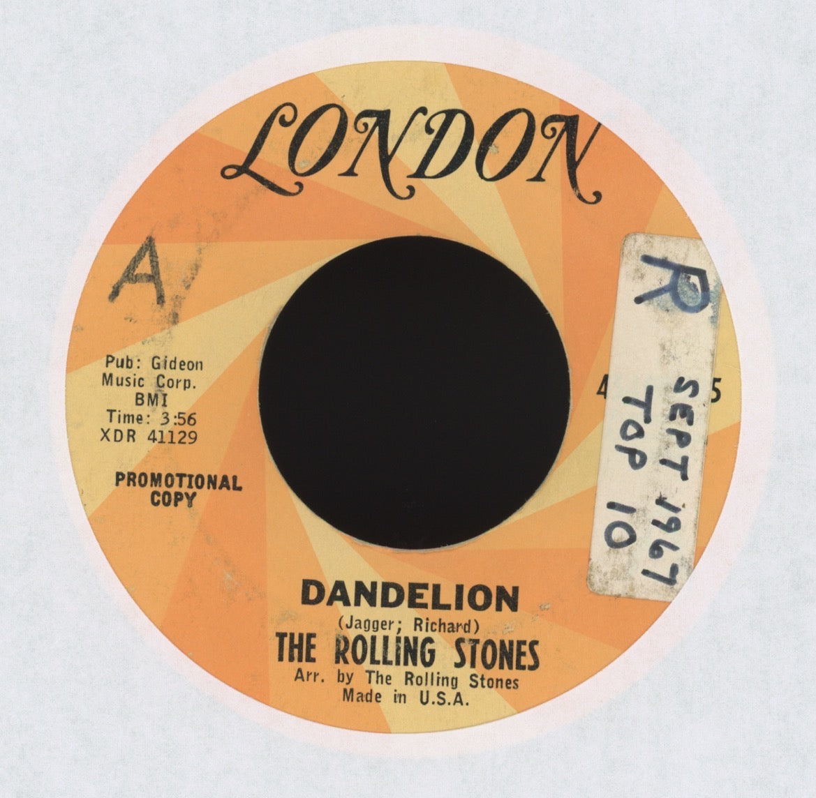 The Rolling Stones - Dandelion on London Promo Rock 45