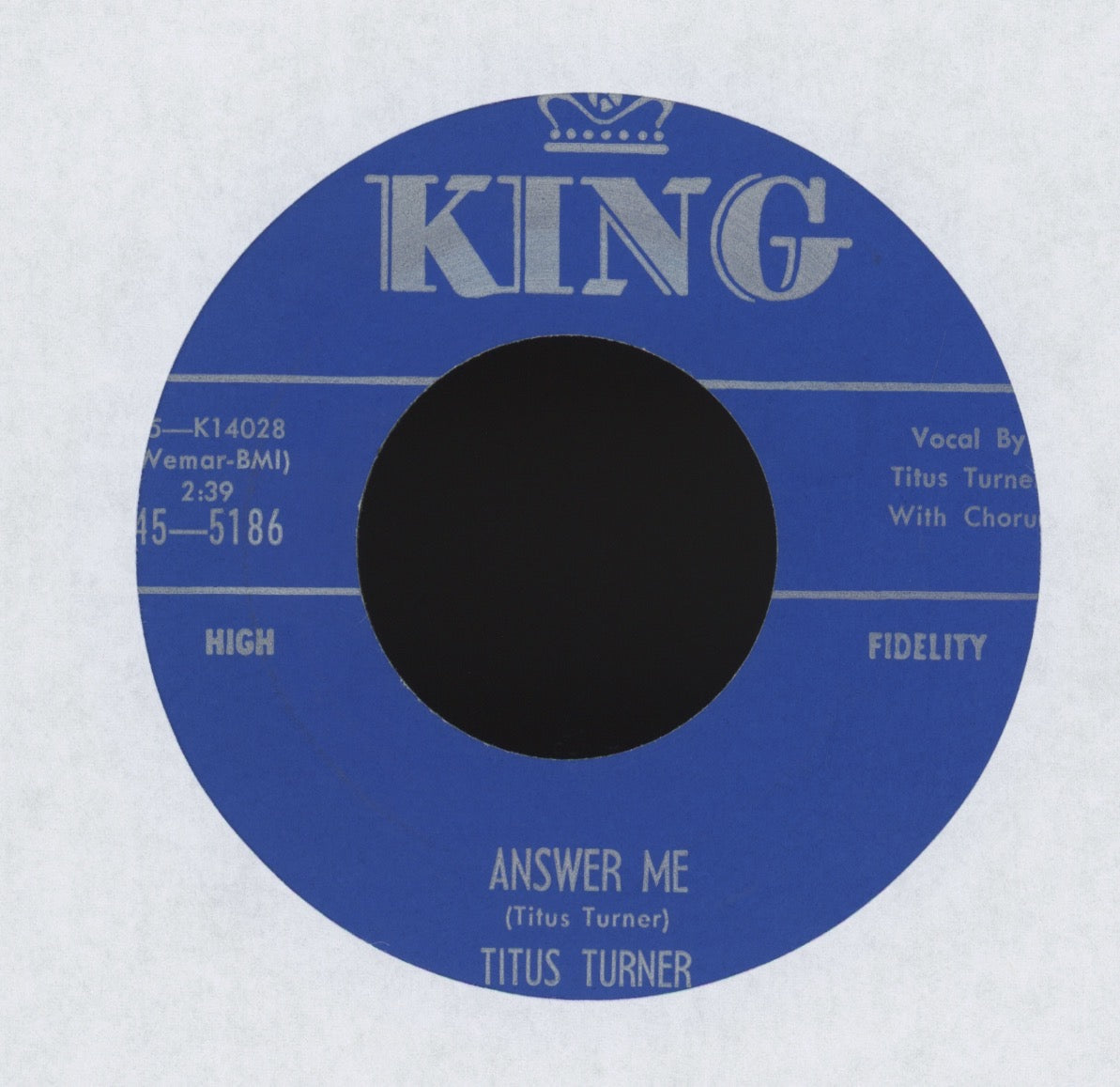 Titus Turner - Return Of Stagolee on King R&B 45