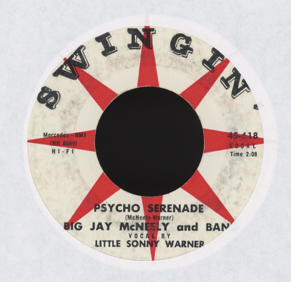 Big Jay McNeely & Band With Little Sonny Warner - Psycho Serenade on Swingin R&B 45