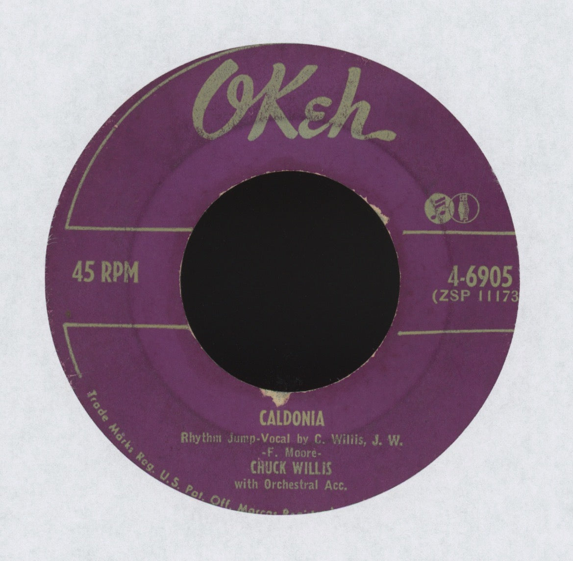 Chuck Willis - Caldonia on Okeh Promo R&B 45