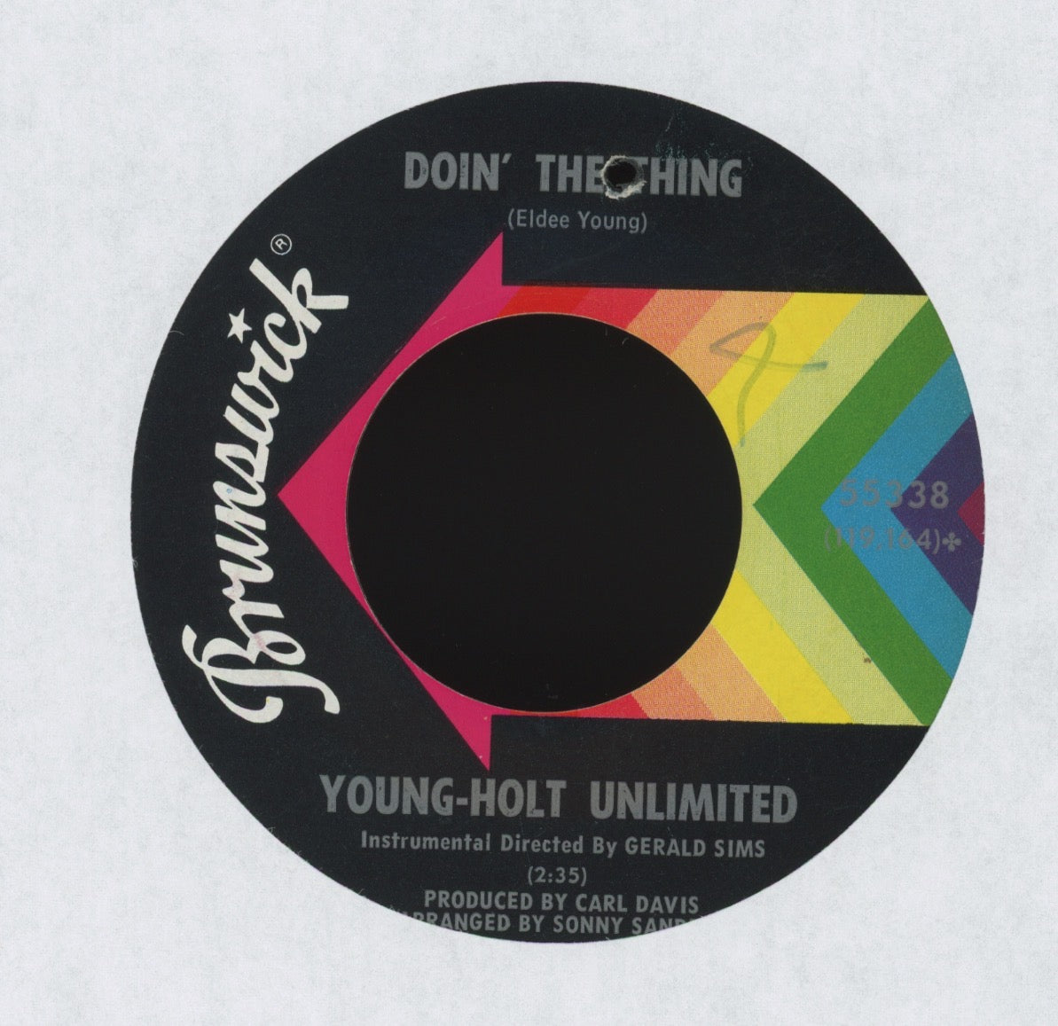 Young Holt Unlimited - The Beat Goes On on Brunswick Soul Jazz 45