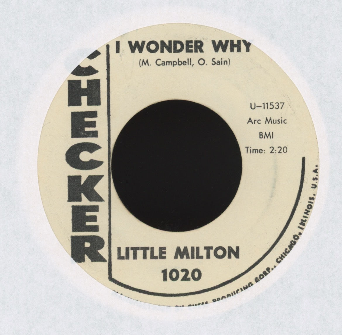 Little Milton - Losing Hand on Checker Promo R&B Blues 45