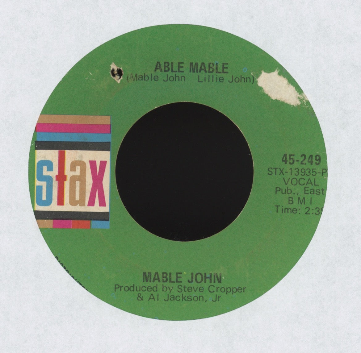Mable John - Able Mable on Stax Soul Popcorn 45