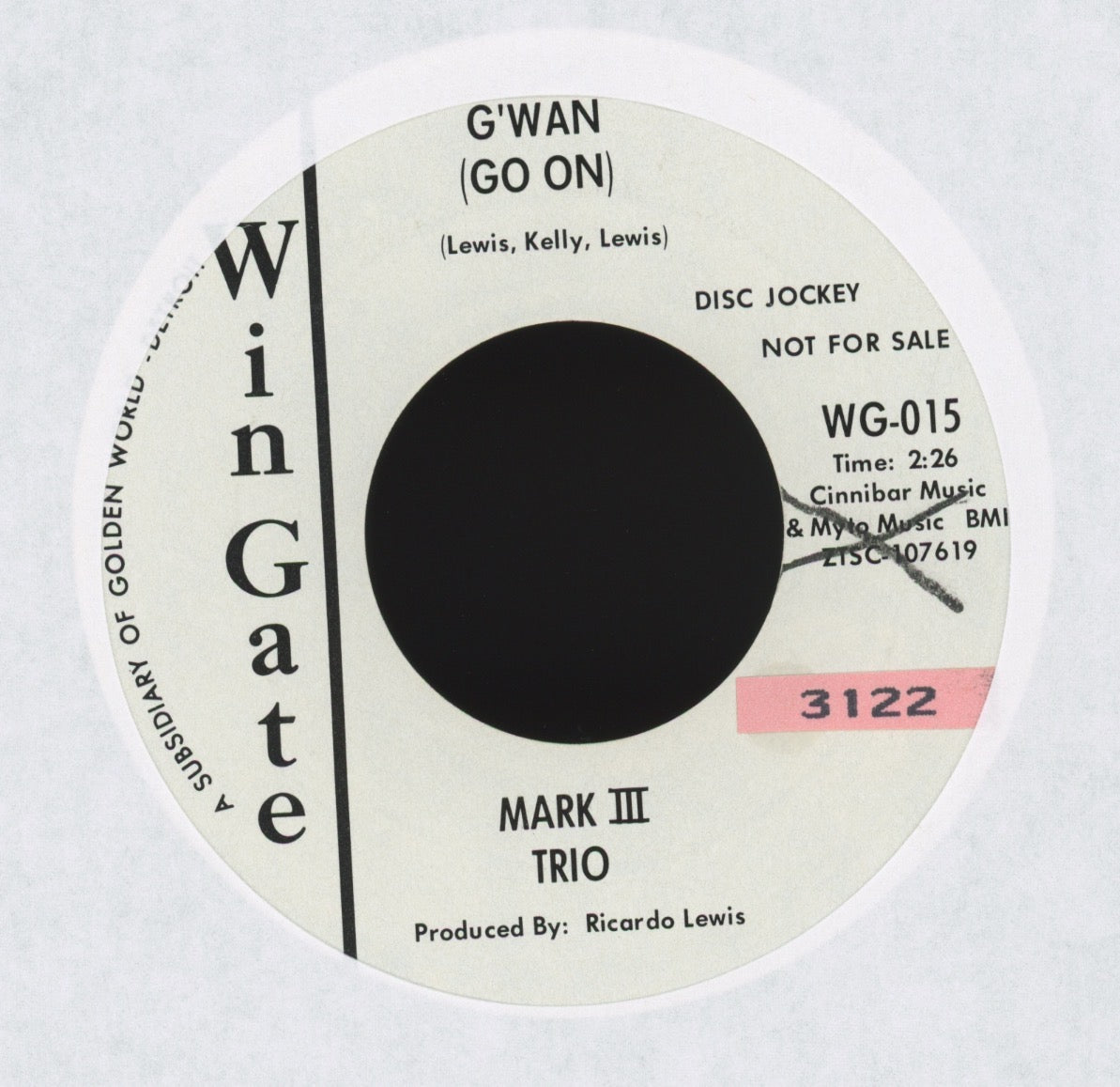 Mark III Trio - Good Grease on Wingate Promo Mod Soul 45