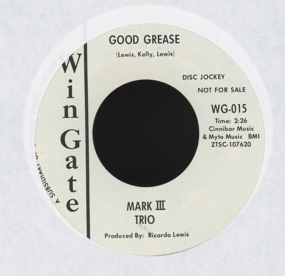 Mark III Trio - Good Grease on Wingate Promo Mod Soul 45