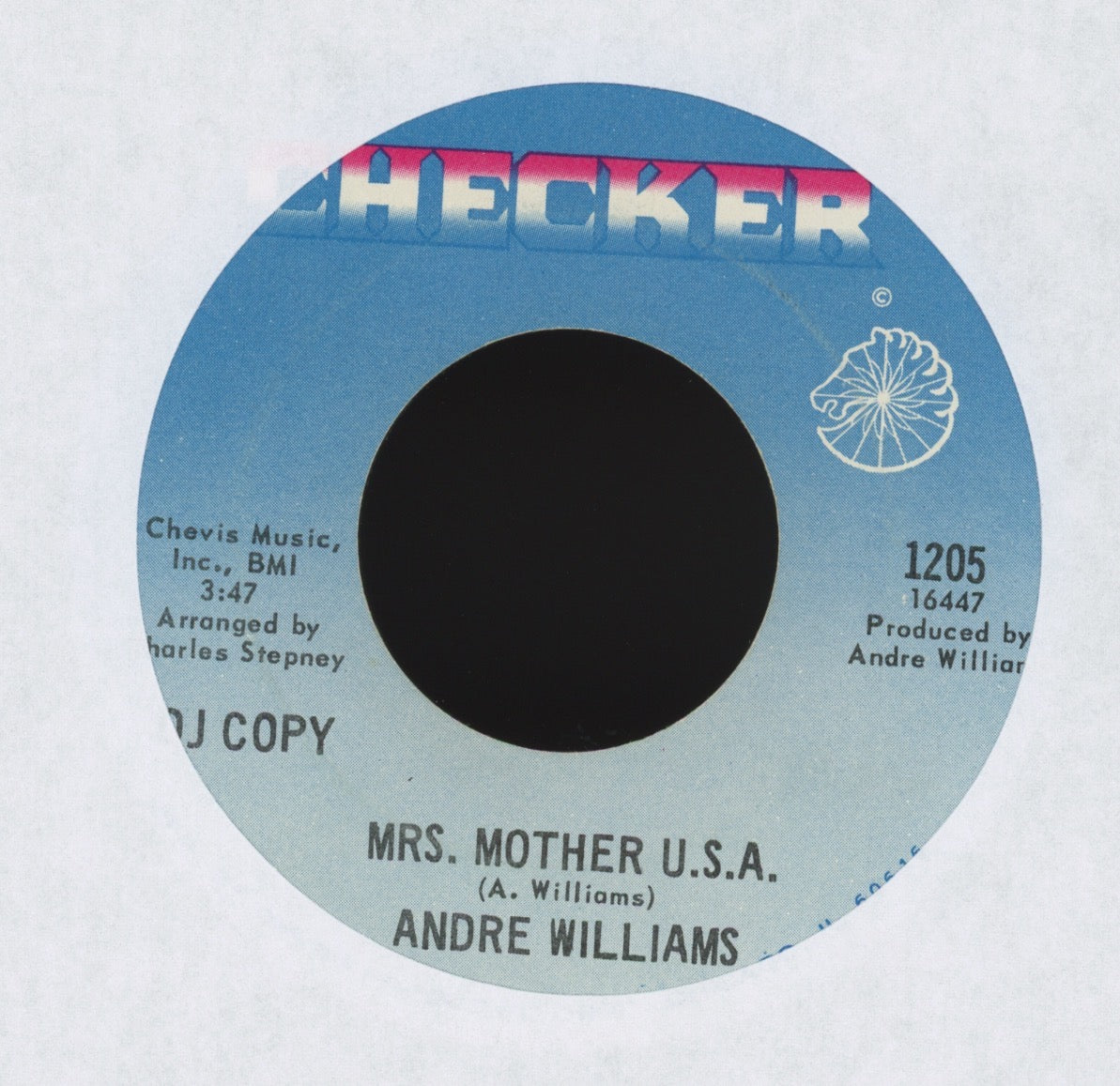 Andre Williams - Cadillac Jack on Checker Promo R&B 45