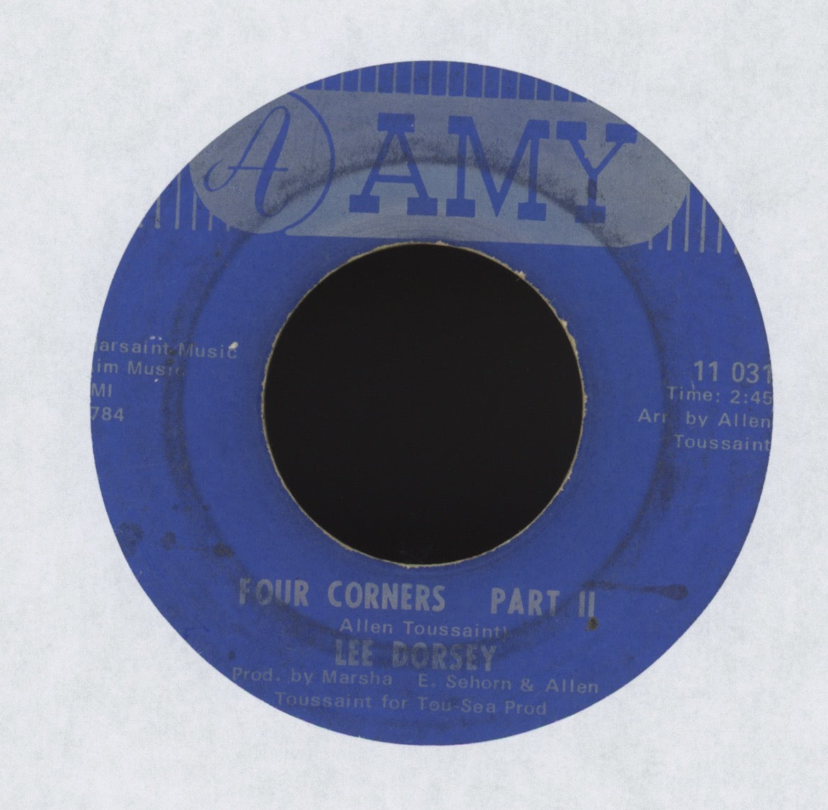 Lee Dorsey - Four Corners Part I & II on Amy Funk 45
