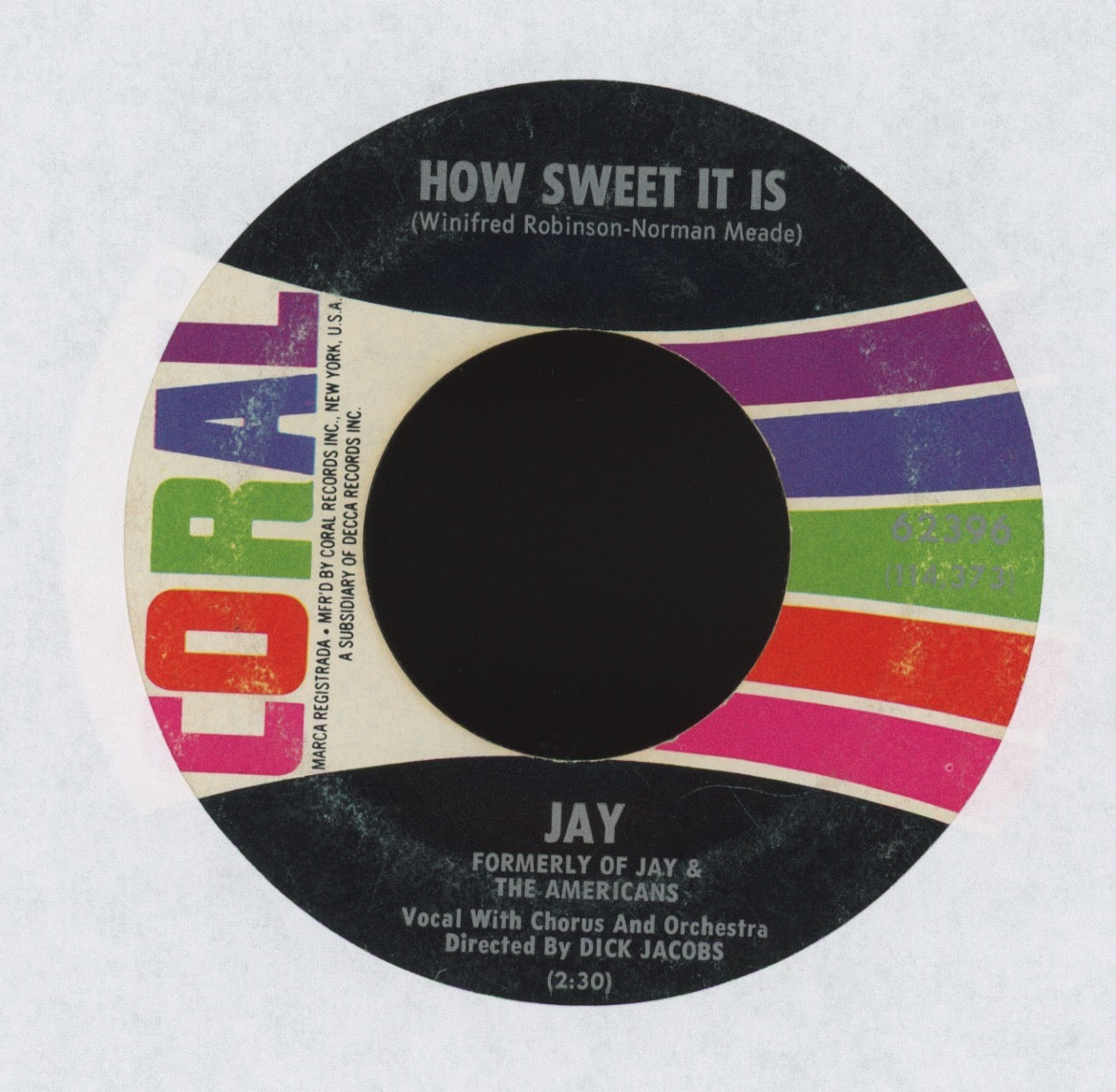 Jay - I Rise I Fall on Coral R&B Popcorn 45